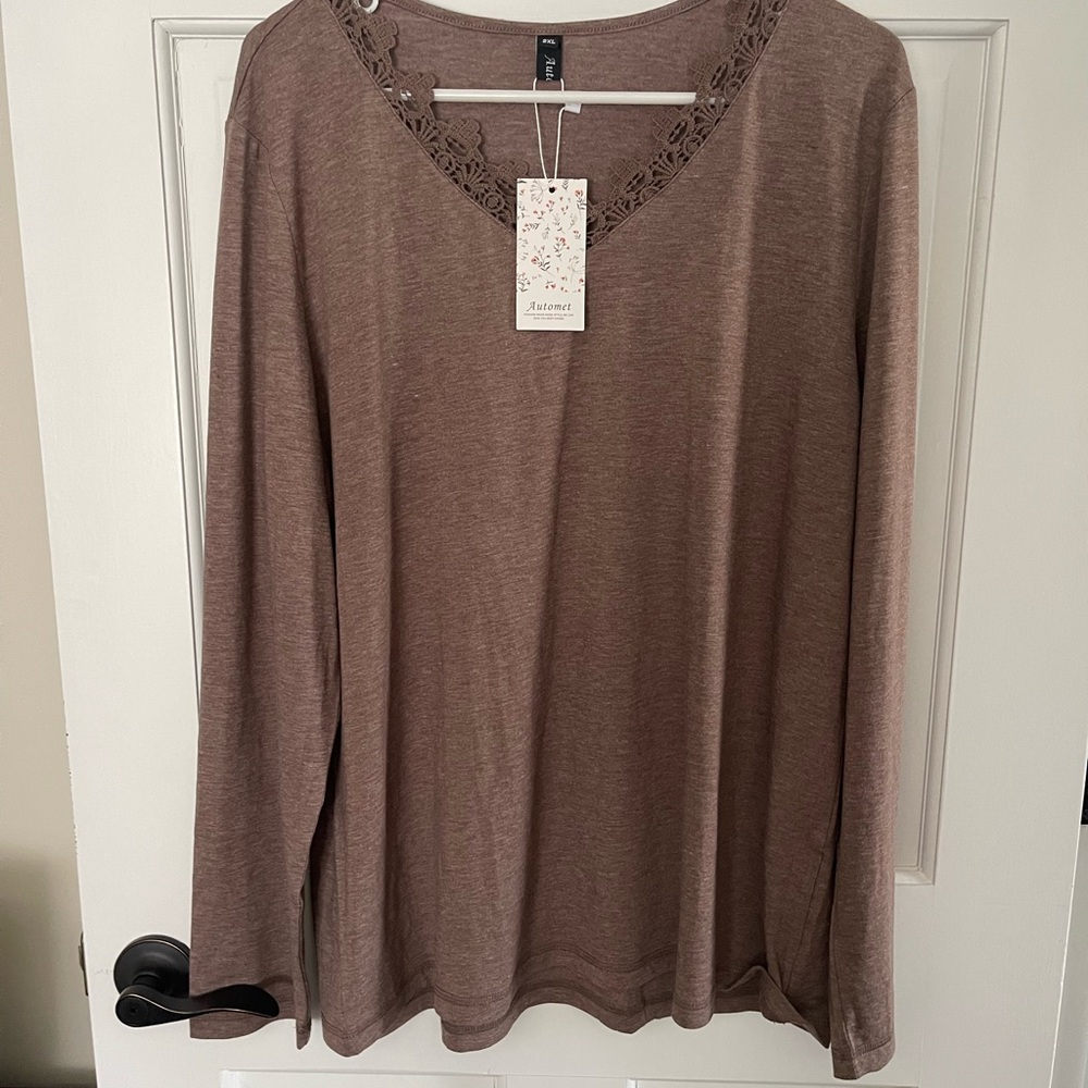 NWT Brown Long Sleeve Top